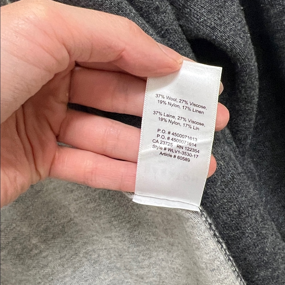 Aritzia Babaton Lance Wool Long Cardigan | Size XXS Dark Grey - Picture 9 of 9